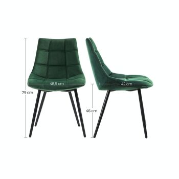 Chaises de salle à manger lot de 2 vert 8