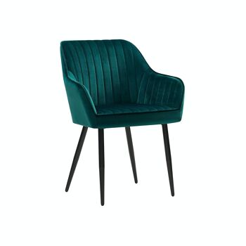 Chaise de salle à manger couleur pétrole 1