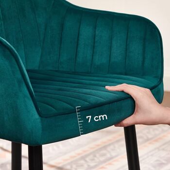 Chaise de salle à manger couleur pétrole 7