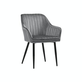 Chaise de salle à manger gris clair 1