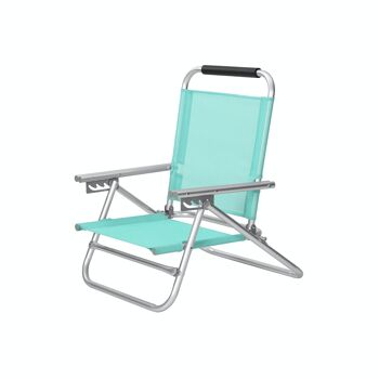Chaise de plage chaise d'extérieur vert 1
