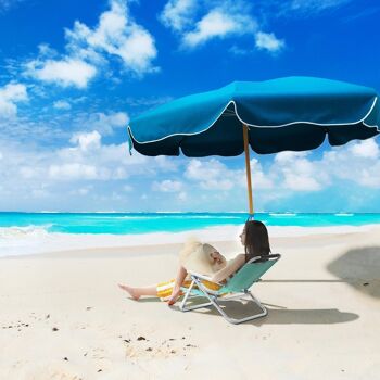 Chaise de plage chaise d'extérieur vert 4