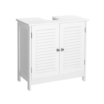 Meuble bas pour lavabo blanc mat 1