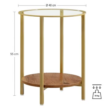 Table d'appoint noisette or 10