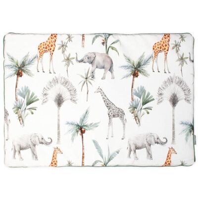 Reversible flat cotton pillow, Safari