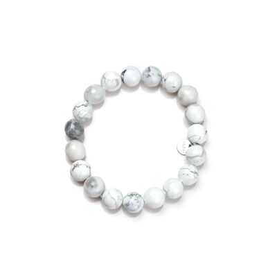 Howlite pearl bracelet