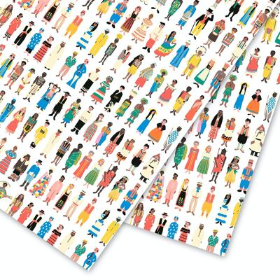 ECD People of the World Pattern Wrap