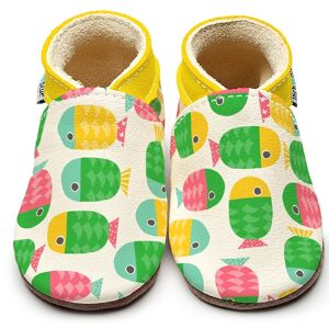 Chaussons Bébé Cuir Semelle Daim ou Caoutchouc - Poisson