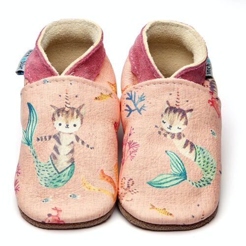 Leather Baby Shoes with Suede or Rubber Sole - Mercat