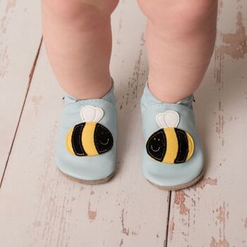 Chaussures en cuir enfant - Buzzy Baby Blue 2