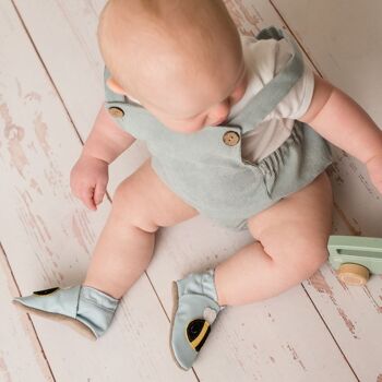 Chaussures en cuir enfant - Buzzy Baby Blue 3