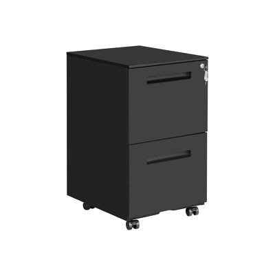 Afsluitbare rolcontainer mat zwart 39 x 50 x 69,5 cm (L x B x H)