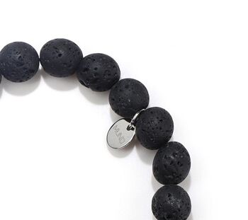 bracelet en perles de Pierre de Lave 2