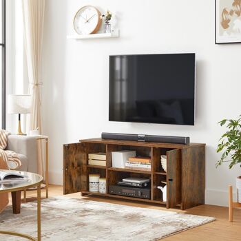 Meuble TV avec portes marron vintage 3