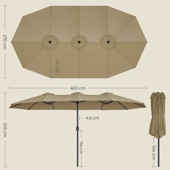 Parasol extra large taupe 8