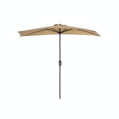 Semicircular parasol 270 cm taupe