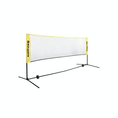 Badminton net with iron frame