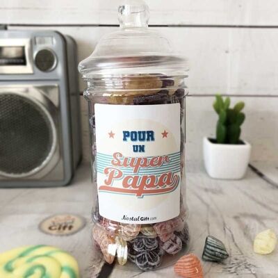 Bonbonnière  Papa – 300g mix de bonbons anciens –  Super Papa