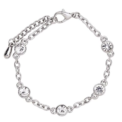 Alesha Base Alloy Crystal Clasp Bracelet