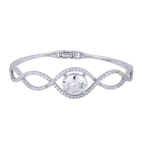 Kylie Base Alloy Crystal Clasp Bracelet