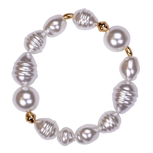 Audrey Faux Pearls Elasticated Bracelet