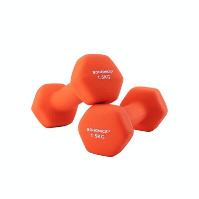 Halters 2 x 1,5 kg oranje