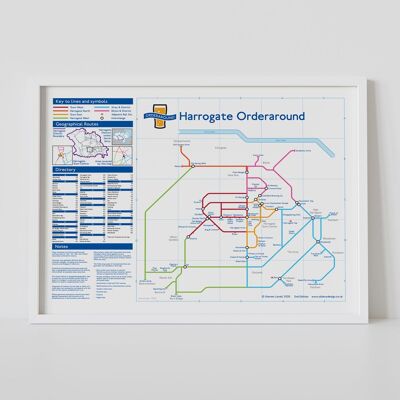 Pub-Karte im Stil der Londoner U-Bahn: Harrogate