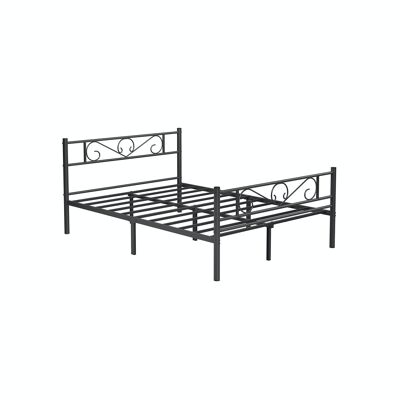 Double bed frame made of metal