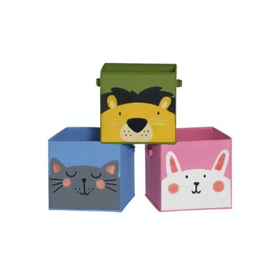 Set of 3 folding boxes for children