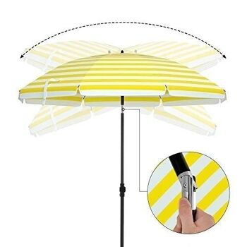 Parasol de jardin 200 cm pliable 4