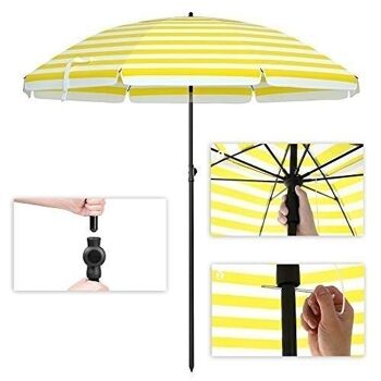 Parasol de jardin 200 cm pliable 5