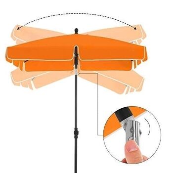 Parasol 200 x 125 cm pliable 4