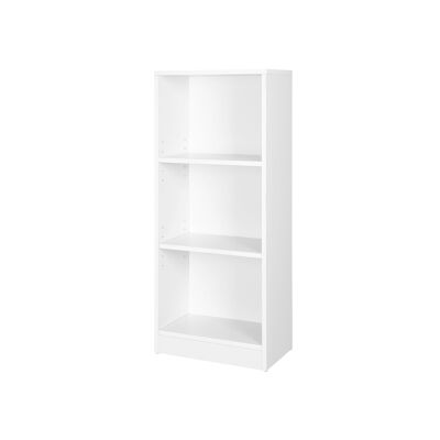 Eenvoudige boekenkast 3 vakken wit 40 x 93 x 24 cm (B x H x D)