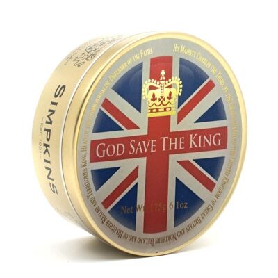 'God Save The King' Mixed Fruit Drops Travel Tins