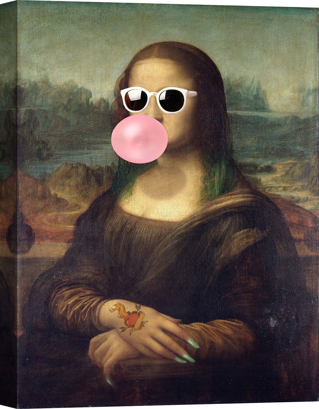 Moderner Pop-Art-Leinwanddruck: Matt Spencer, Leisure Time, Mona Lisa