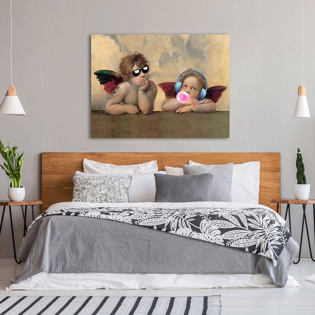 Quadro pop, stampa su tela: Matt Spencer, Leisure Time, Angels