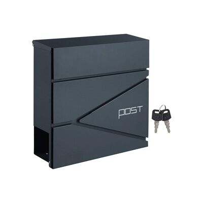 Lockable wall letterbox anthracite