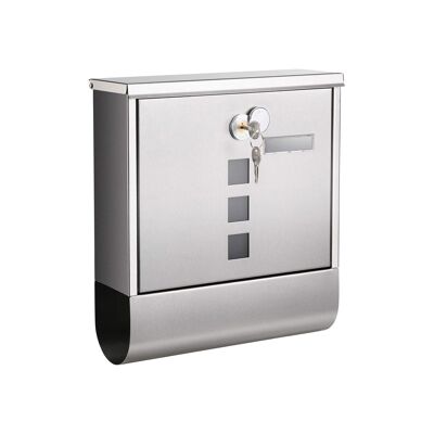 Mailbox made of stainless steel silver