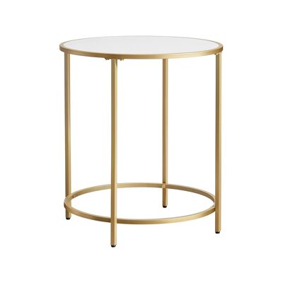 Side table with metal frame