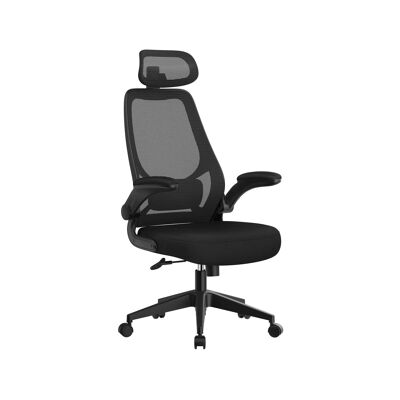 Office chair with adjustable armrests Black