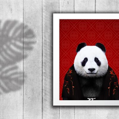 Panda in abiti stampati (Animalyser)