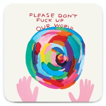 Dessous de verre - Cadeau drôle - Don't Fuck Up World 1