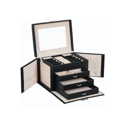 Jewelery box with drawers Black