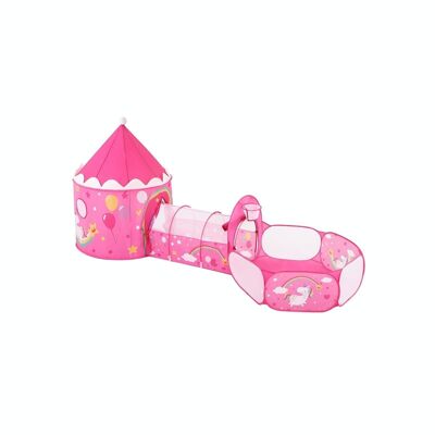 3-in-1 play tent for children pink