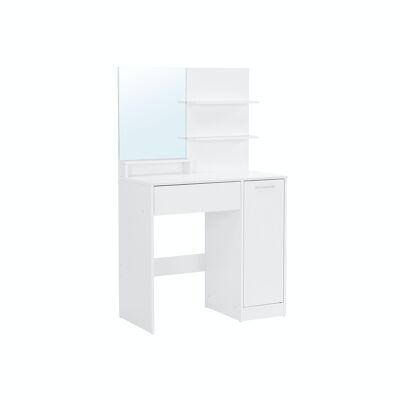 Dressing table with shelves and drawer White