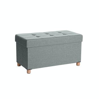 Pouf avec espace de rangement Gris clair 1