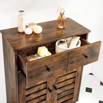Meuble de salle de bain avec tiroir marron vintage 6