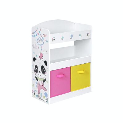 Toy rack with 2 storage boxes
