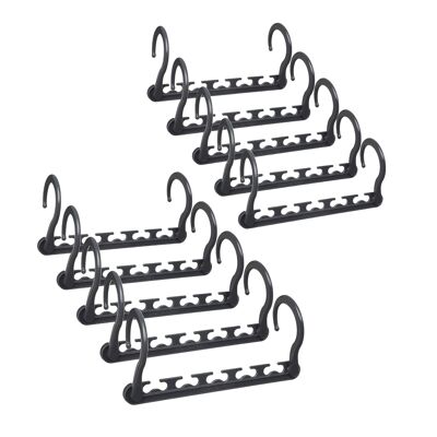 Ruimtebesparende hanger 10 stuks zwart 23,7 x 11 x 0,92 cm (B x H x D)