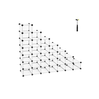 Inhaaksysteem 32 kubussen wit 90 x 36 x 178 cm (L x B x H)